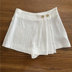 Zara CROSSOVER DARTED IVORY SKORT